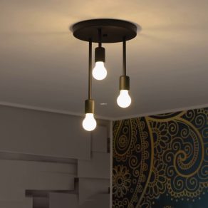 Lampă de tavan cu trei prize, negru - Wilmcote Eglo 43126