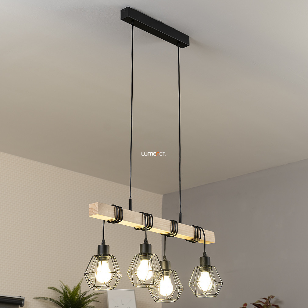 Lampa suspendată cu abajururi geometrice negre - Townshend 2 Eglo 43132