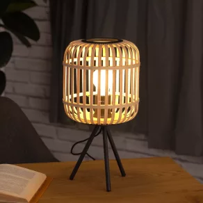   Lampă de birou cu trei picioare, culoare naturală, 40 cm - Bordesley Eglo 43218, cu 1 soclu E27