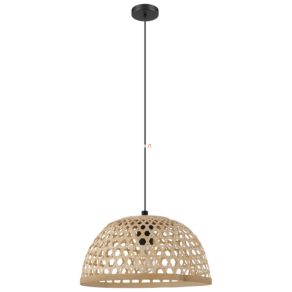 Lampă suspendată, 37 cm, lemn-negru - Claverdon Eglo 43253