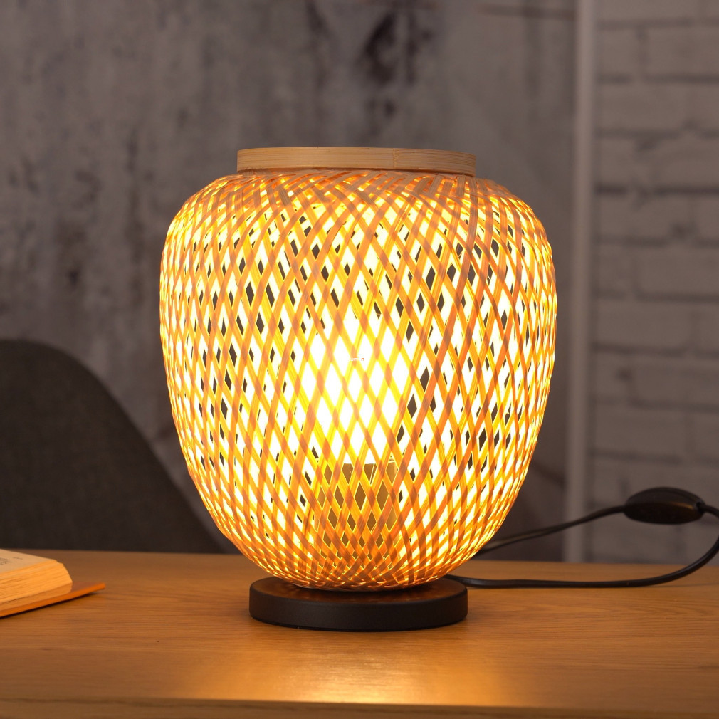 Lampa decorativă din bambus, culoare naturală, 25 cm - Dembleby Eglo 43263, cu soclu 1xE27