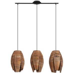   Lampă suspendată naturală cu 3 socluri - Mongu 1 Eglo 43295