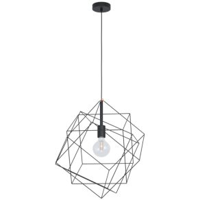 Lampă suspendată, 51,5 cm, negru - Straiton Eglo 43359