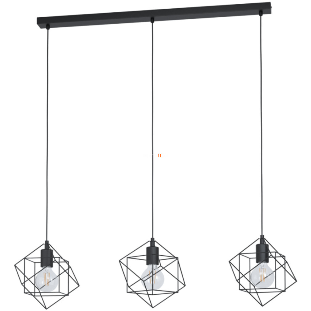 Lampa suspendată cu trei becuri, 24x90,5 cm, negru - Straiton Eglo 43361