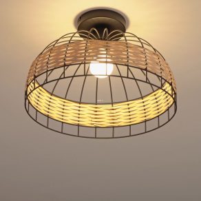 Lampă de tavan, culoare negru-lemn - Anwick Eglo 43398