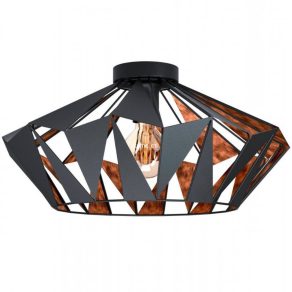 Lampă de tavan, cupru negru-roșu - Carlton Eglo 43399