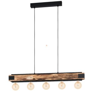   Lampă suspendată cu cinci socluri, lemn-negru - Layham Eglo 43468