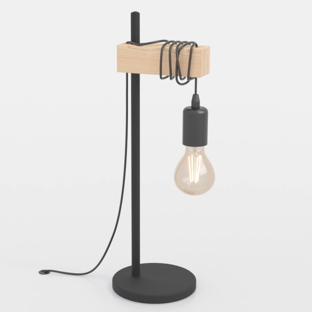 Lampa de masă din lemn, 50 cm - Townshend Eglo 43515, cu 1xE27 soclu