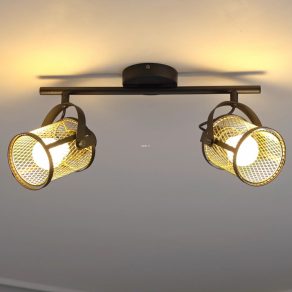   Lampă spot cu două socluri, alamă neagră - Dellow Eglo 43532