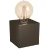 Lampă de birou în formă de cub, culoare bronz închis, 10 cm - Prestwick 2 Eglo 43549, cu 1 soclu E27
