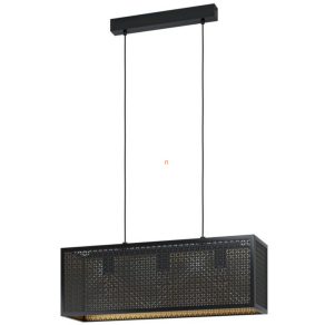   Lampă suspendată cu trei socluri, negru și auriu - Sallicano Eglo 43559