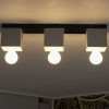 Lampă de tavan cu trei socluri, culoare beton negru - Prestwick Eglo 43596