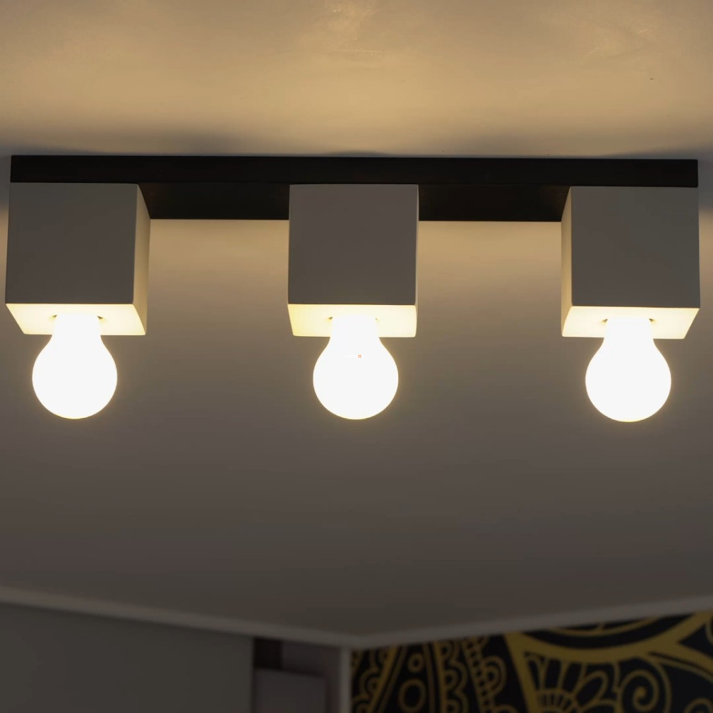 Lampa de tavan cu trei becuri, culoare negru-beton - Prestwick Eglo 43596