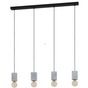   Lampă suspendată cu patru socluri, culoare beton negru - Prestwick Eglo 43598