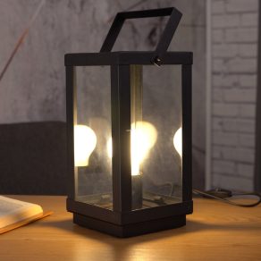   Lampă de masă pătrată, 37 cm - Bradford Eglo 43623, cu soclu 1xE27