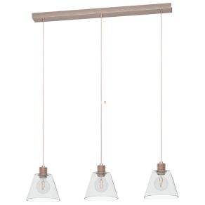  Lampă suspendată cu trei socluri, auriu roz - Copley Eglo 43632
