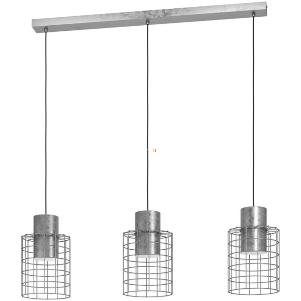 Lampa suspendată cu trei becuri, culoare argintiu-alb - Milligan Eglo 43648