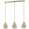 Lampă suspendată cu trei socluri, culoare auriu - Stype Eglo 43696
