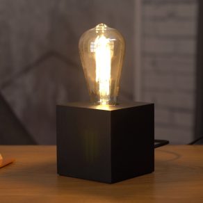   Lampă cub de masă, negru, 9 cm - Prestwick 2 Eglo 43734, cu soclu 1xE27