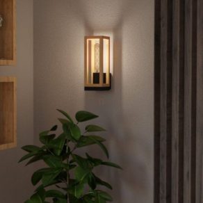  Lampă de perete cu ramă din lemn - Nafferton Eglo 43745, cu 1xE27 soclu, 220-240 V, IP20