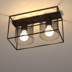 Lampă de tavan cu două prize, negru - Catterick Eglo 43772