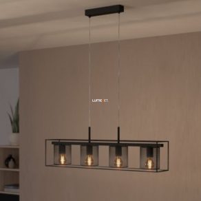   Lampă suspendată cu patru socluri, negru - Catterick Eglo 43773