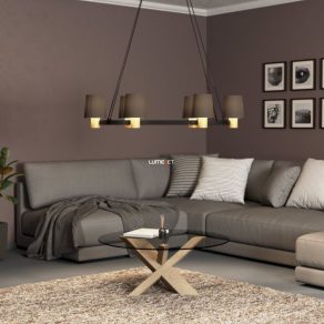 Candelabru textil, negru, oval - Edale Eglo 43782