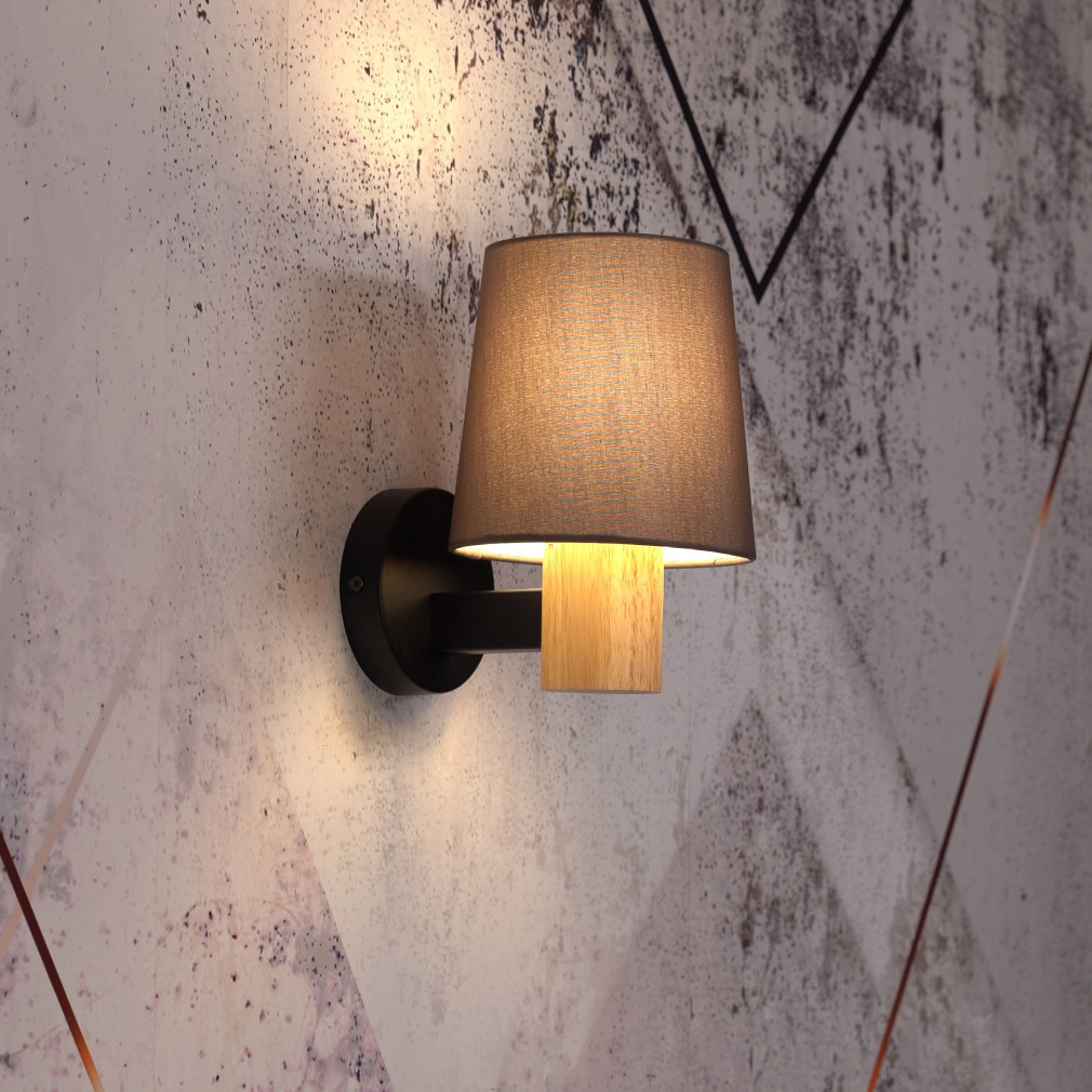 Lampa de perete, negru-maro - Edale Eglo 43783