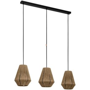   Lampă suspendată cu trei socluri, maro-negru - Alderney Eglo 43786