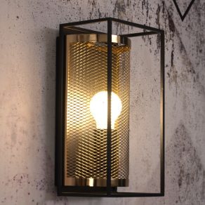 Lampă de perete din plasă aurie - Nohales Eglo 43789