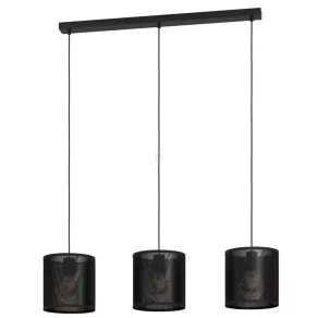   Lampă suspendată cu abajur din plasă metalică - Manby Eglo 43796, cu soclu 3xE27, 220-240 V