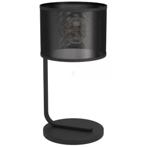   Lampă de masă cu abajur din plasă metalică, negru, 48,5 cm - Manby Eglo 43797, cu soclu 1xE27, 220-240 V