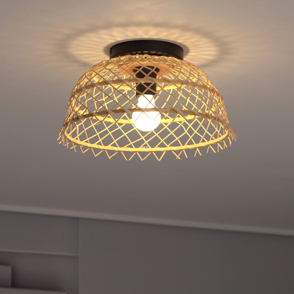 Lampa de tavan, lemn-negru - Ausnby Eglo 43831