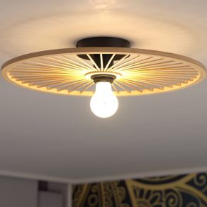 Lampă de tavan din lemn cu roți - Leominster Eglo 43883