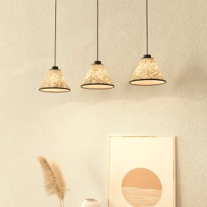   Lampă suspendată cu model de frunze de bambus și 3 socluri - Oxpark Eglo 43943