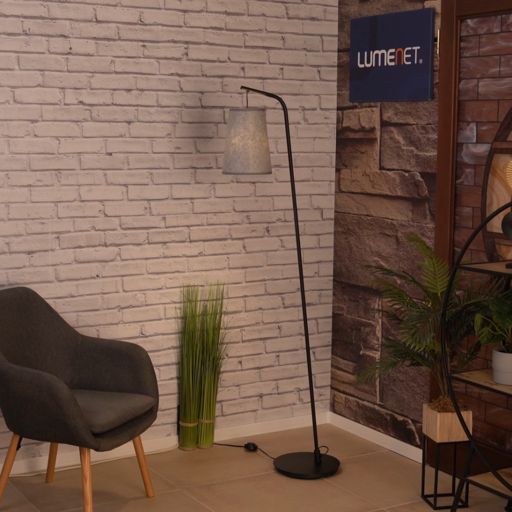 Lampă de podea cu capac din pâslă, 170 cm - Alsager Eglo 43987, cu 1xE27 soclu