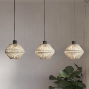   Lampă suspendată din material textil - Midsumer Eglo 44001, cu soclu 3xE27, 220-240 V