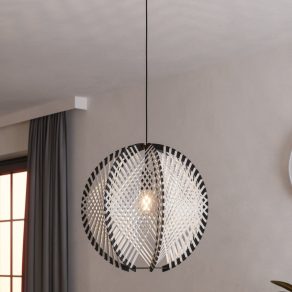   Lampă suspendată din material textil cu efect de umbră, 48 cm - Waverton Eglo 44006, cu soclu 1xE27, 220-240 V