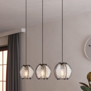   Lampă suspendată din material textil cu efect de umbră - Waverton Eglo 44007, cu soclu 3xE27, 220-240 V