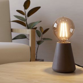   Lampă de masă naturală în nuanță închisă, 10 cm - Asby Eglo 44015, cu soclu 1xE27, 220-240 V