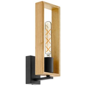 Aplică de perete, negru și maro - Littleton Eglo 44055