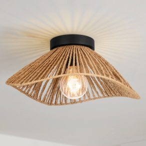   Lampă de tavan naturală în stil boho, 39 cm - Lavister Eglo 44071, cu soclu 1xE27, 220-240 V