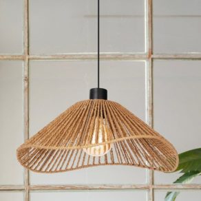   Lampă suspendată naturală în stil boho, 39 cm - Lavister Eglo 44072, cu soclu 1xE27, 220-240 V