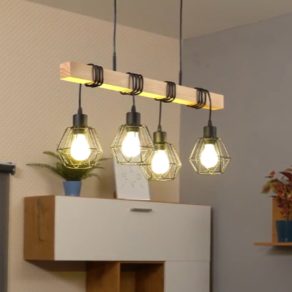   Lampă suspendată cu abajururi geometrice negre - Townshend 2 Eglo 44075