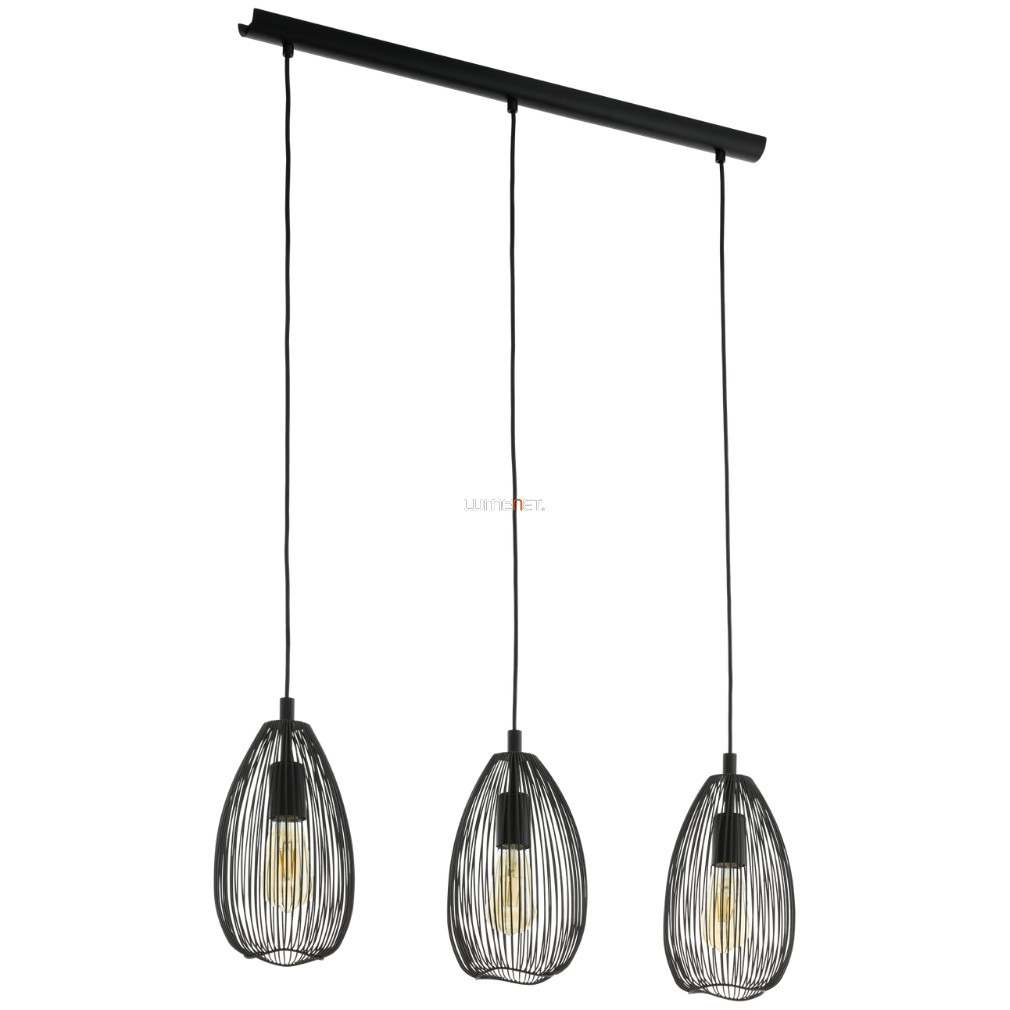 Lampa suspendată cu trei becuri, negru - Clevedon Eglo 49142