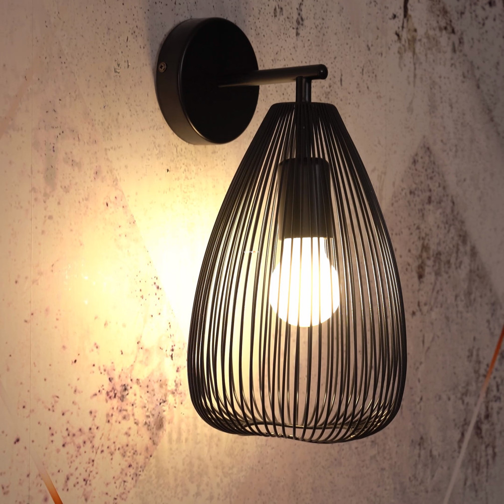 Lampa de perete, negru - Clevedon Eglo 49143