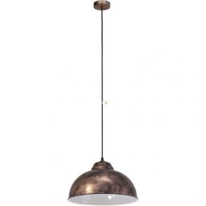   Lampă suspendată, 37 cm, cupru roșu antic - Truro Eglo 49248