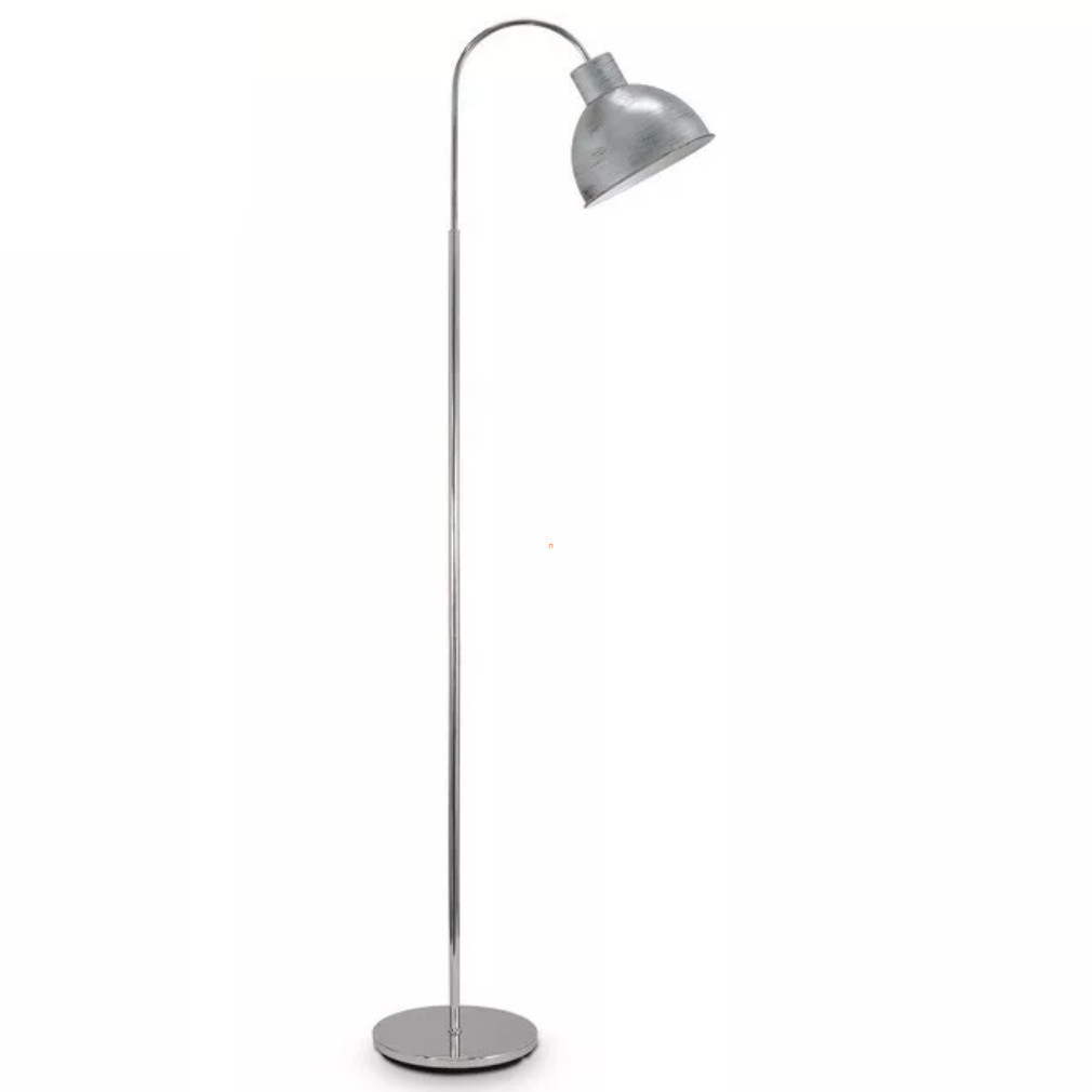 Lampa de podea în culoare argintiu antic, 150 cm - Boleigh Eglo 49334, comutator în picior, 1xE27 soclu