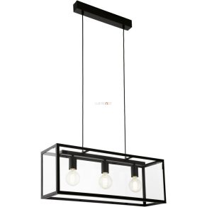   Lampă suspendată cu trei socluri, negru - Charterhouse Eglo 49393