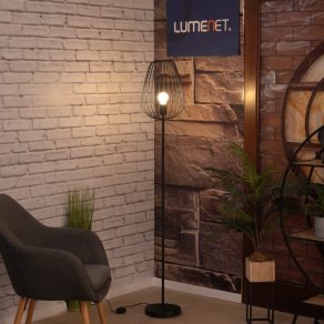   Lampă de podea cu comutator la picior, 160 cm, negru - Newtown Eglo 49474, cu soclu 1xE27